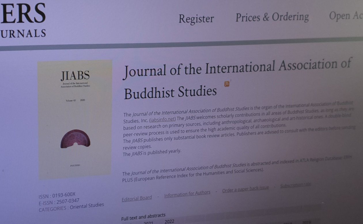 image of BuddhistRoad project and Dzogchen project: New publication in JIABS 44