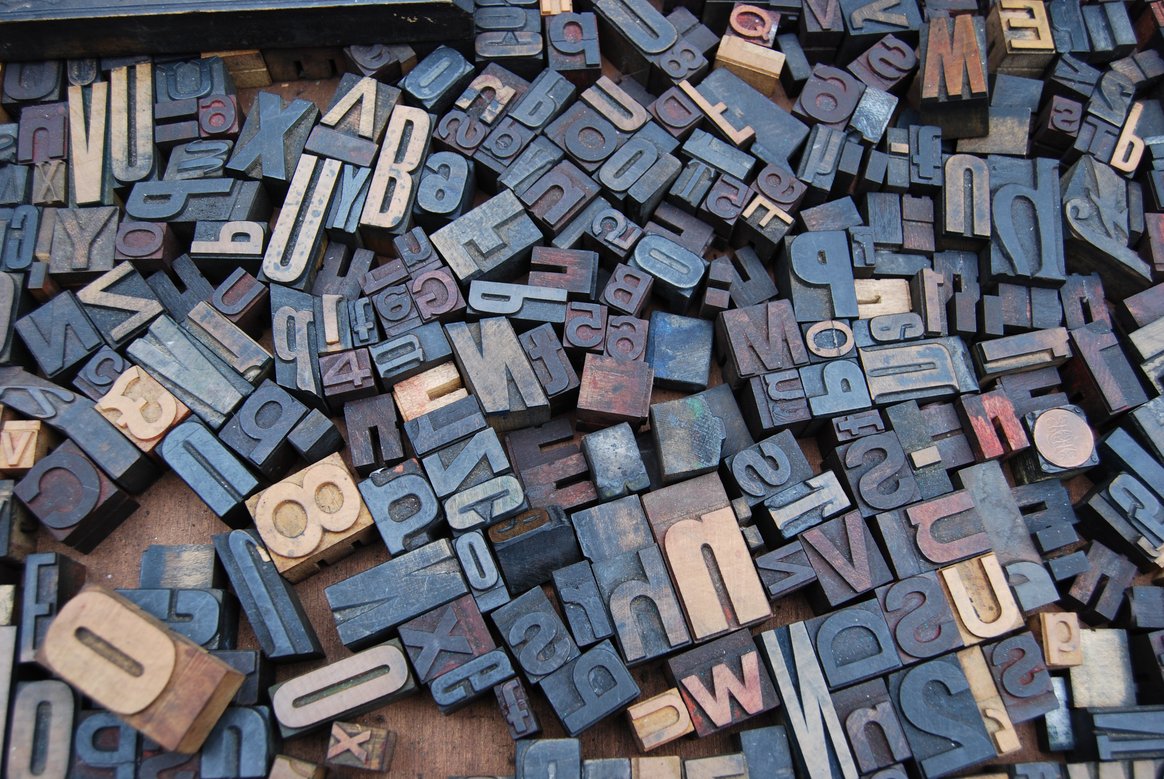 Wooden letter stamps