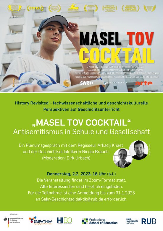 Flyer_Masel Tov Cocktail_Antisemitismus in Schule und Gesellschaft_Plenumsdiskussion_RUB.png