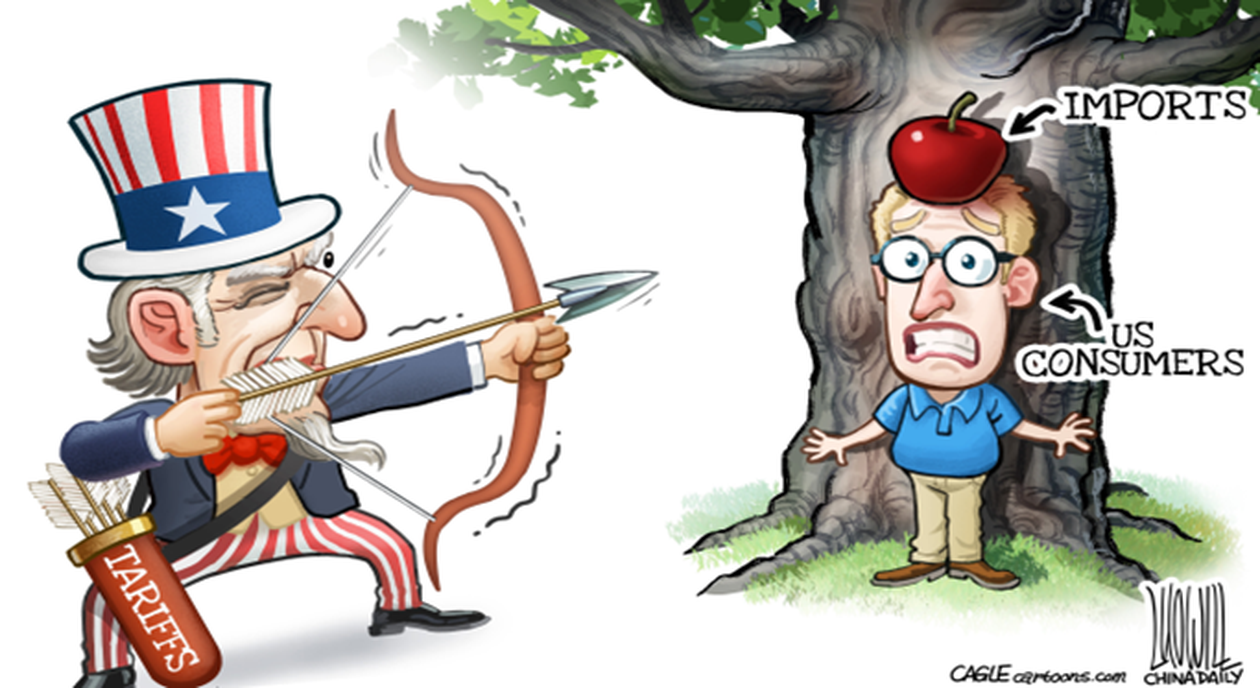 Cartoon Uncle Sam as Wilhelm Tell in US-China tradewar - pic for abstract first talk Bochum.png