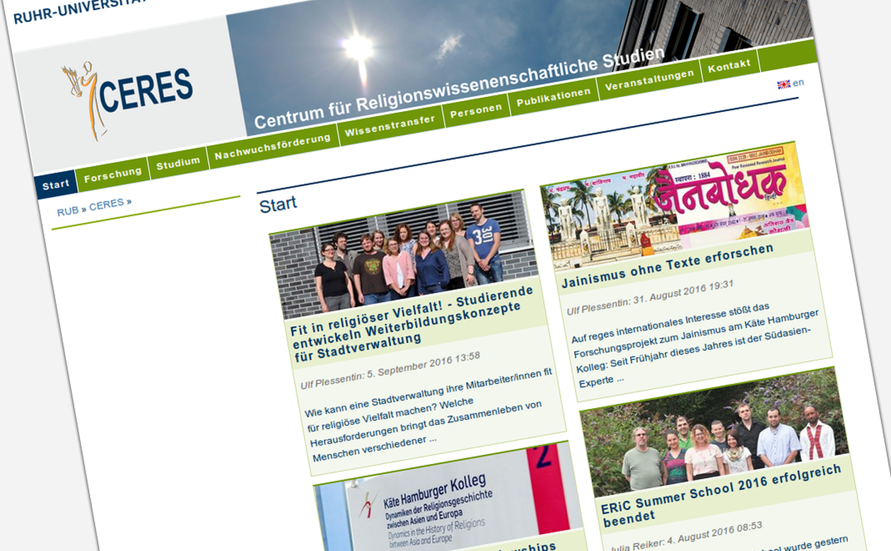 image of Neue CERES-Websites gestartet